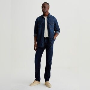 AG Adriano Goldschmied Dark Blue Straight Jeans